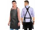 How does a leather butcher’s apron protect against cuts and punctures?