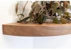 Round Corner Shelf Revolution Thick Oak Triumph