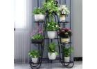 Heavy Duty Oversized 9 Tier Metal Corner Plant Stand for Indoor & Outdoor Display