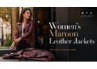 Women's Maroon Leather Jackets — Rich Color, Authentic Style | NYC Leather Jackets