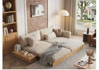 Luxury Modern Solid Wood Sofa Bed – Versatile, Sustainable & Perfect for Small Spaces
