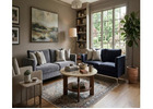 Modern Round Faux Marble Coffee Table with 2-Tier Storage & Solid Wood Base