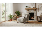 Tartan 4-in-1 Sleeper Sofa Chair with Folding Guest Bed for Small Spaces