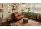 Caramel Faux Leather Sleeper Chair with 4-in-1 Convertible Sofa Bed Design