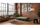 Green Chenille 4-in-1 Sleeper Chair with Folding Guest Bed for Small Spaces