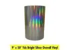 9' x 50' yrd Bright Silver Overall Vinly