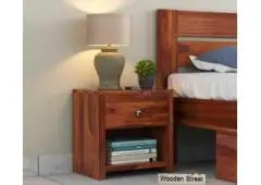 Buy Denzel Bedside Table (Honey Finish) at 54% OFF Online | Wooden Street