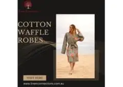 COTTON WAFFLE ROBES WITH FREE EMBROIDERY MELBOURNE